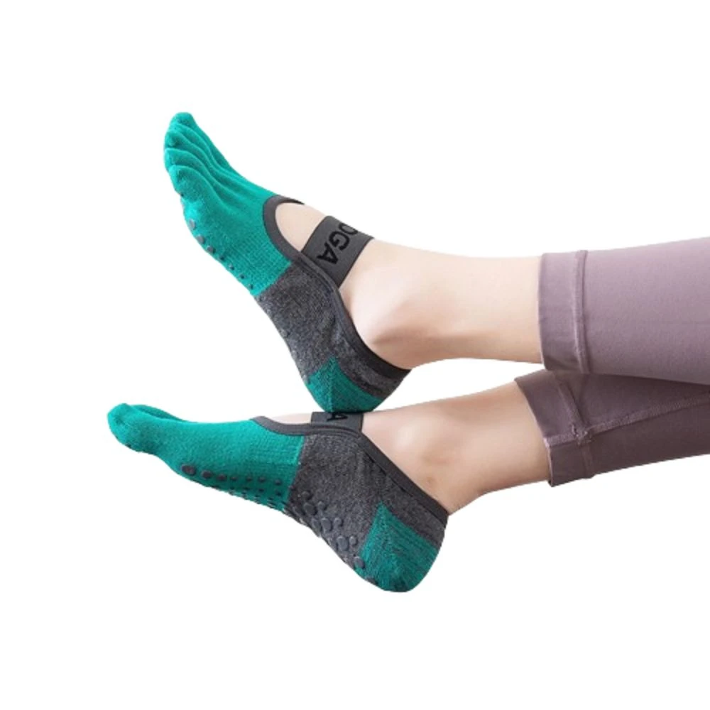 

Silicone Low-ankle Ladies Yoga Socks Boat Sock with Elastic Band Five Finger Socks Breathable Non-Slip Pilates Socks Women