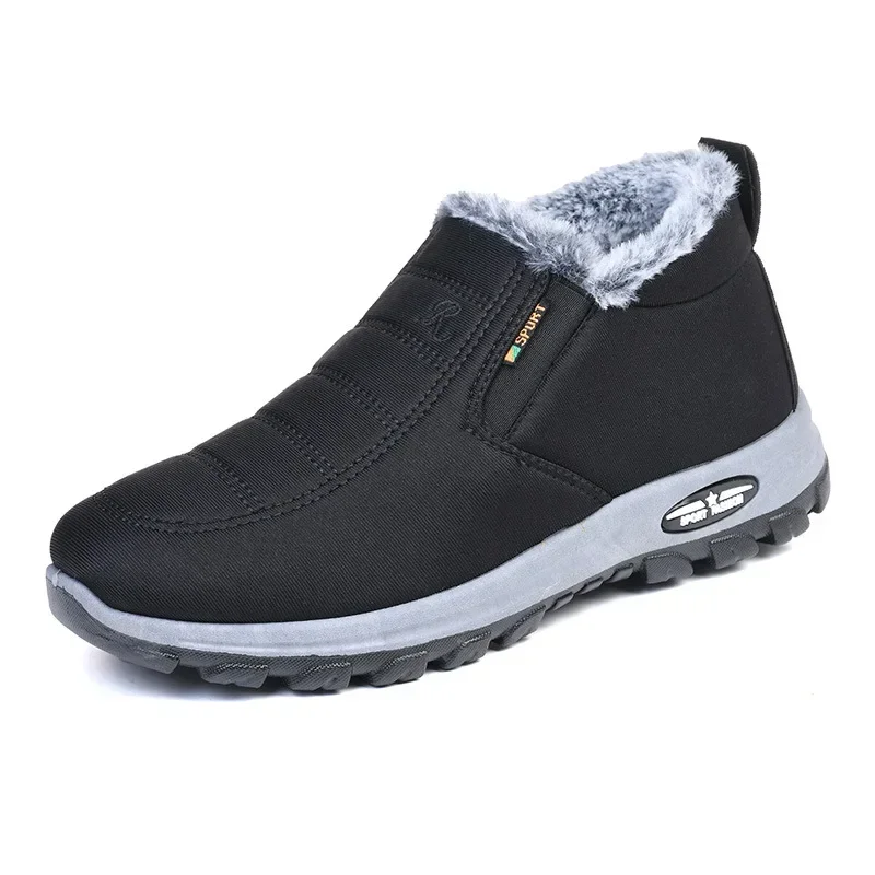 Botas de nieve antideslizantes para hombre, botines informales de piel cálida, cómodos, para invierno, 2024