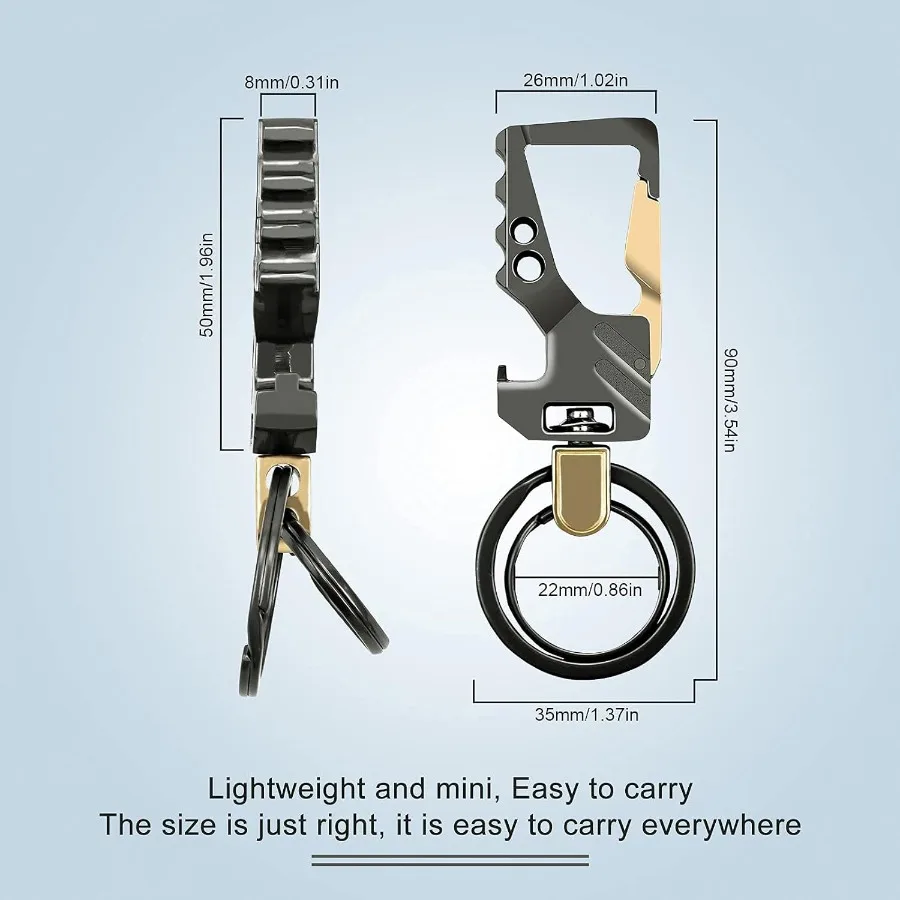 2 قطعة سلاسل المفاتيح سلسلة المفاتيح ل حلقة تسلق المفاتيح سيارة مفتاح سلسلة فتاحة الزجاجات المفاتيح للرجال والنساء