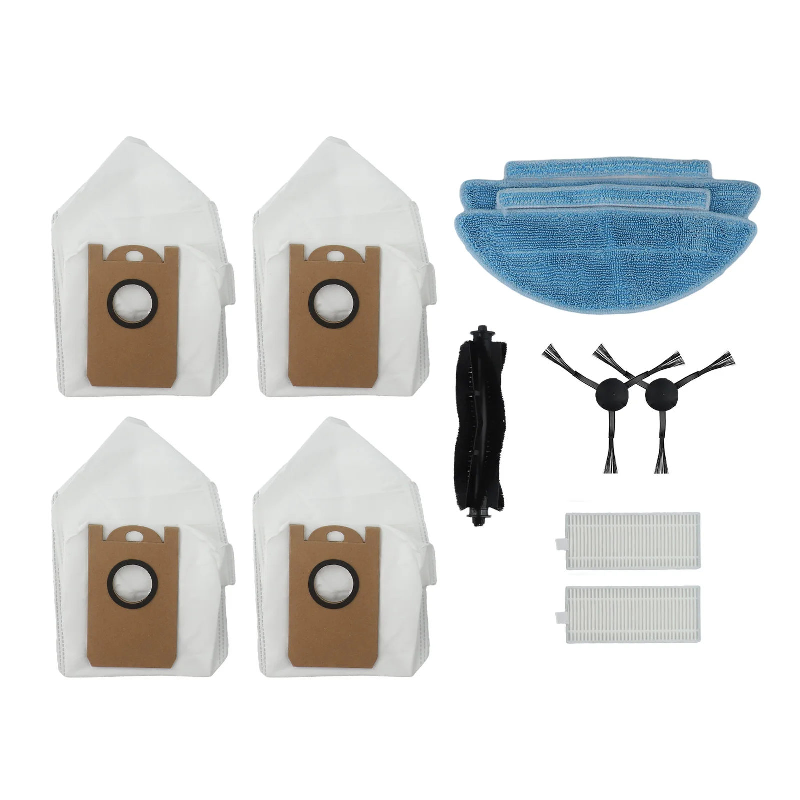 For Laresar For L6 for nex Robot Vacuum Cleaner Replacement Kit Main Brush Roller Bags Side Brushes Two Mop Cloths for Daily Use