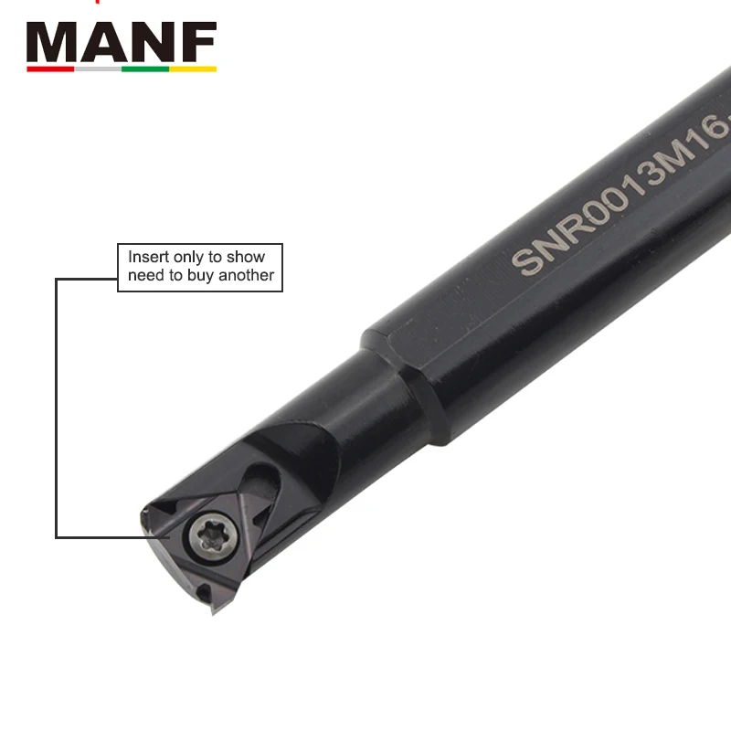 MANF Alat Putar SIR SNR0013N16 CNC Pemotong Mesin Bubut Alat Ulir Internal Pemegang Alat Galur Pemegang Alat Bubut Benang
