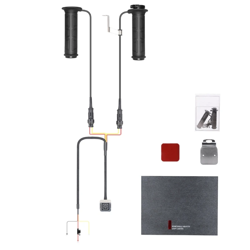 Nitrile Rubber Heated Grips with 5+1 Temperature Settings and Memory Function Fit for Motorcycle Energy Efficient Design