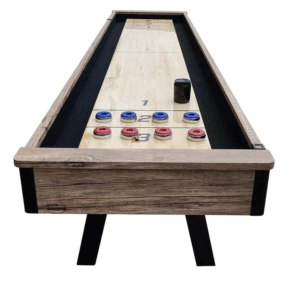 Clássico de alta qualidade Shuffle Board apresenta mesa de jogo pontiçável para venda do fornecedor da China