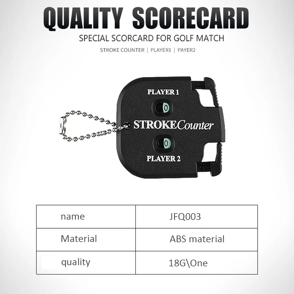 PGM Square Golf Score Counter Dual Dial Counting Golf Score Card Match Counter Machine Black Square Golf Supplies accessori