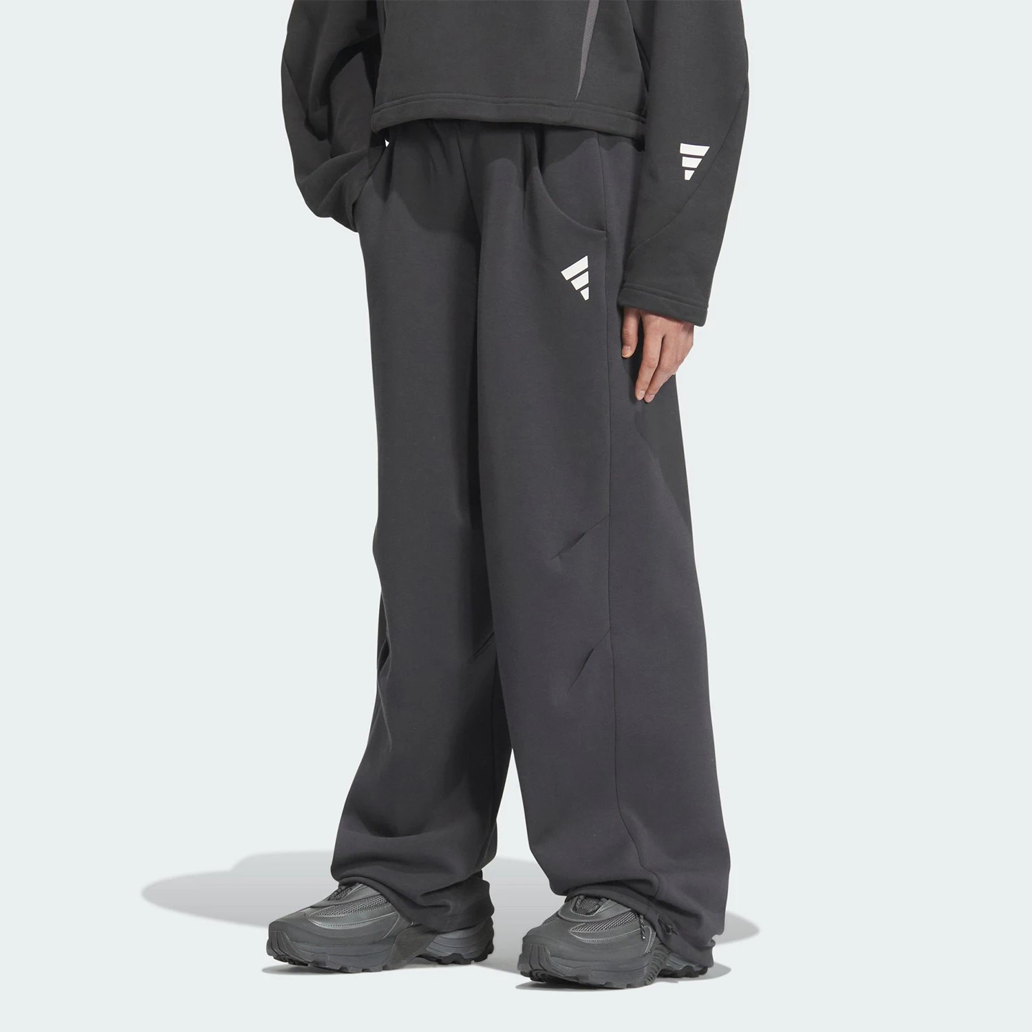 

Новые женские теплые трикотажные свободные спортивные повседневные брюки Adidas Authentic JM4265