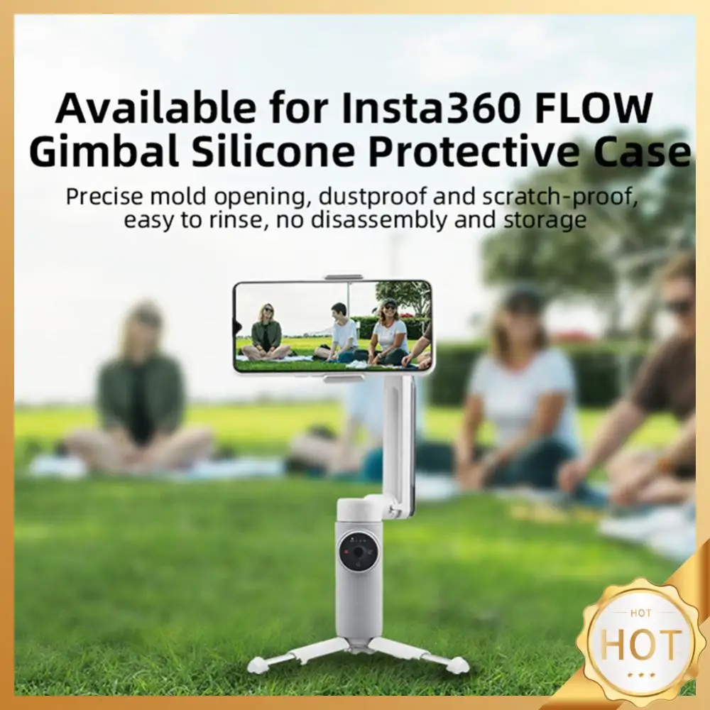 เคสซิลิโคนป้องกันรอยขีดข่วนปลอกขากล้องมือถือกันฝุ่นสำหรับอุปกรณ์เสริมสำหรับการไหลของ Insta360/การไหลแบบมืออาชีพ