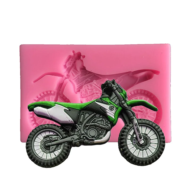 3D Motorcycle Shape Silicone Mold Chocolate Candy Cookie Clay Mould DIY Wedding Birthday Fondant Cake Decoratin Baking Tools