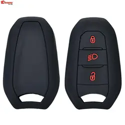 Silicone Car Remote Key Case Cover Fob Skin Holder Shell For Peugeot 208 308 508 3008 5008 2010 2011 2012 2013 2014 2015 2016