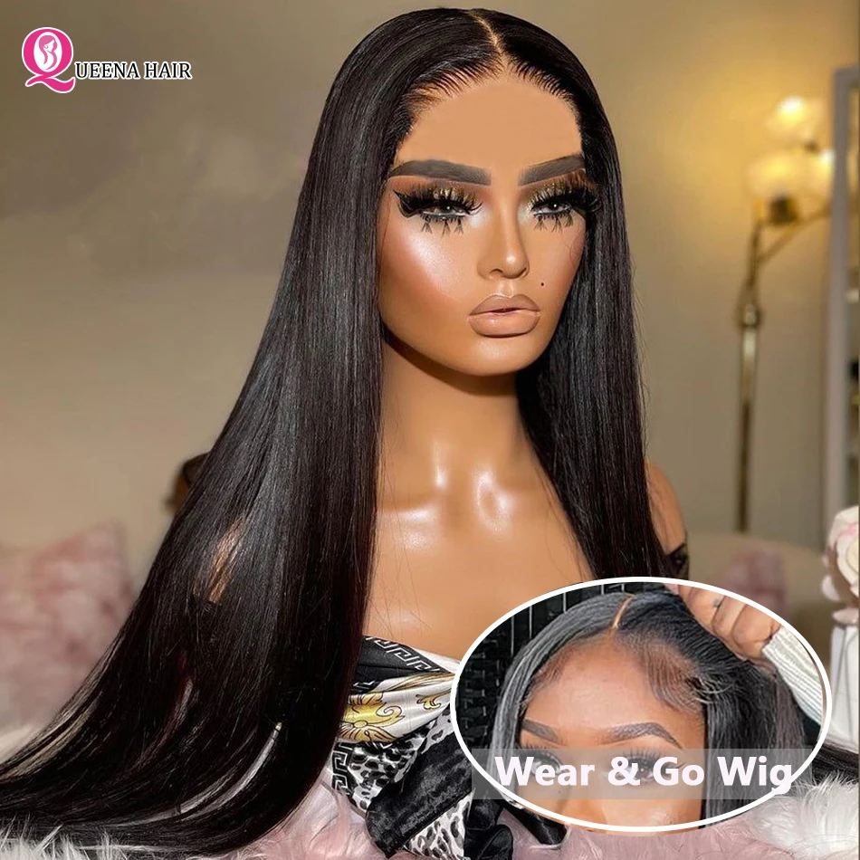 

Glueless Wig Human Hair Ready to Wear Straight Preplucked 13x4 Pre Cut 4x4 Lace Closure Ready To Go Wig 13x6 Hd Lace Frontal Wig