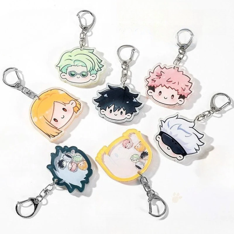 Jujutsu Kaisen Acrylic Keychain Anime Accessories Gojo Satoru Itadori Yuji Fushiguro Megumi Shake Shake Charm
