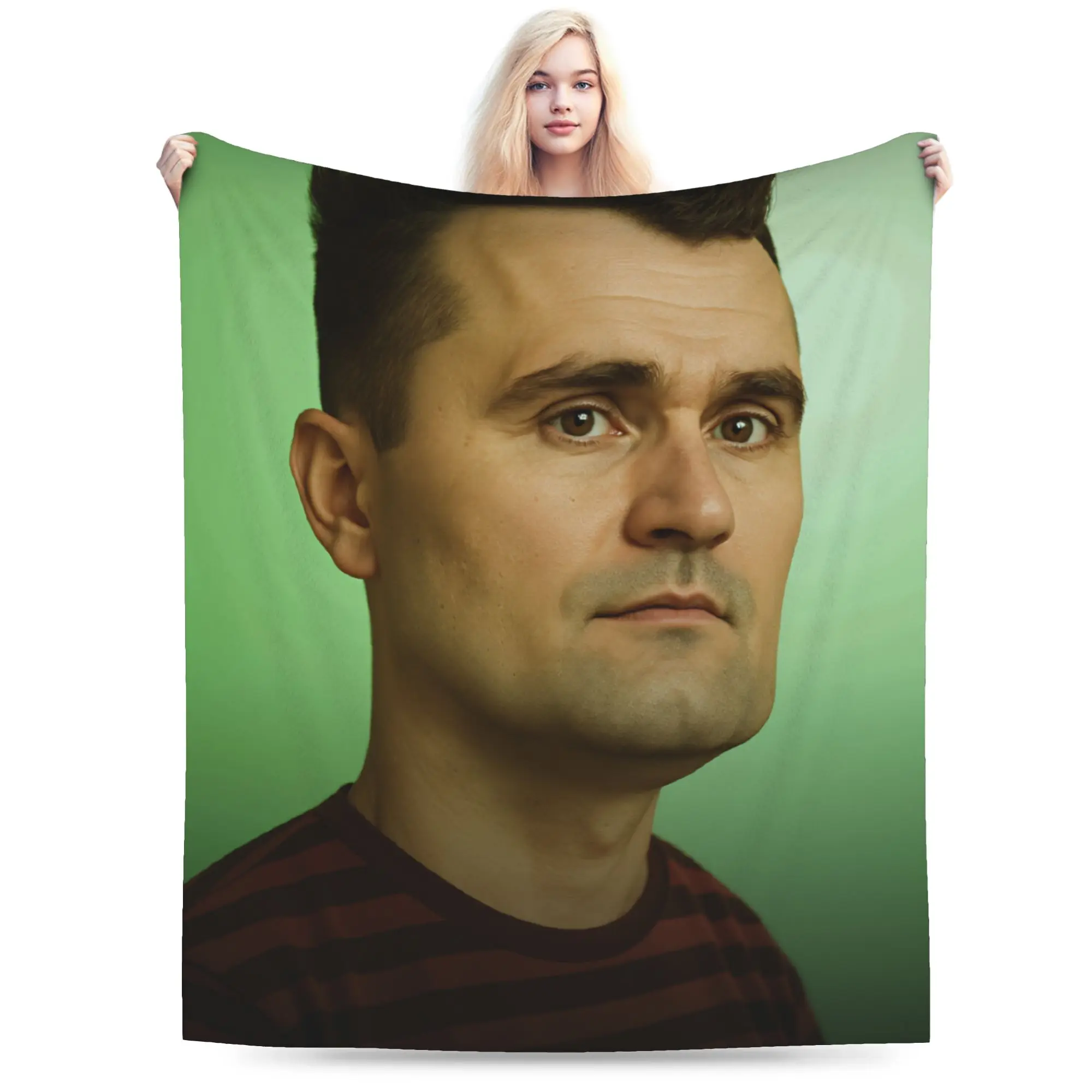 Warm Comfy Blanket Travel Office Charlie Kirk Funny Meme Throw Blanket Print  Bedspread For Living Room
