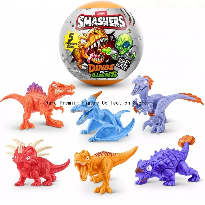

ZURU 5, мяч-сюрприз для мальчиков, боевой Dino Vs Alien, игрушка с драгоценным яйцом, фигурка T-Rex, подарок для детей, Коллекционная модель