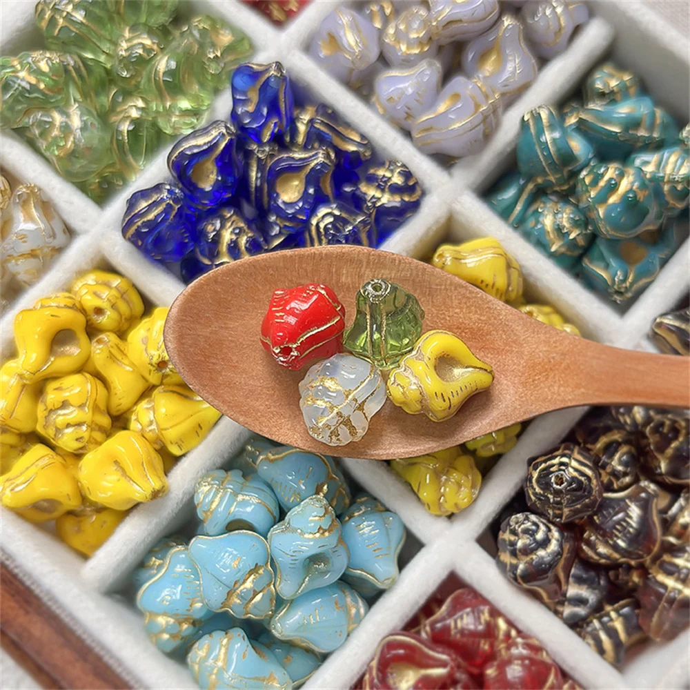 

Cordial Design 100Pcs 11*14MM DIY Czech Glass/Bohemian Crystal Beads/Hand Made/Jewelry Findings & Components/Conch Shape #19070