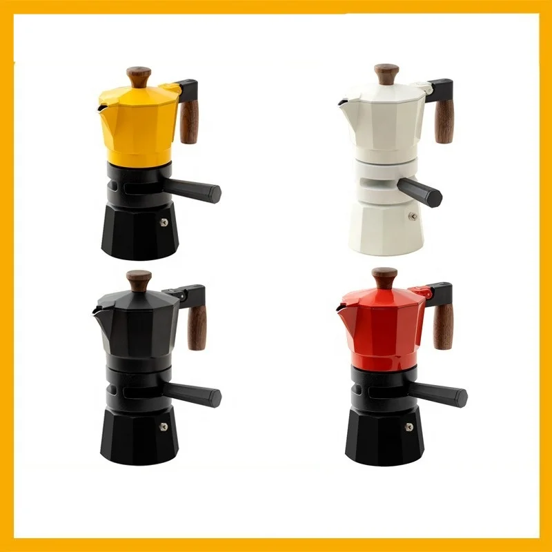 150ml Double Valve Moka Pot Coffee Pour Over Kettle With Thermostat