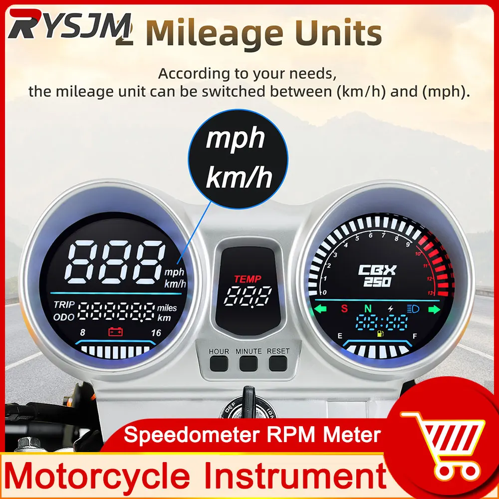 CBX250 CBF250 Twister 2001 a 2008 Motorcycles Speedometer Tachometer Gauge Odometer LCD Display Speed Meter For Honda EX5