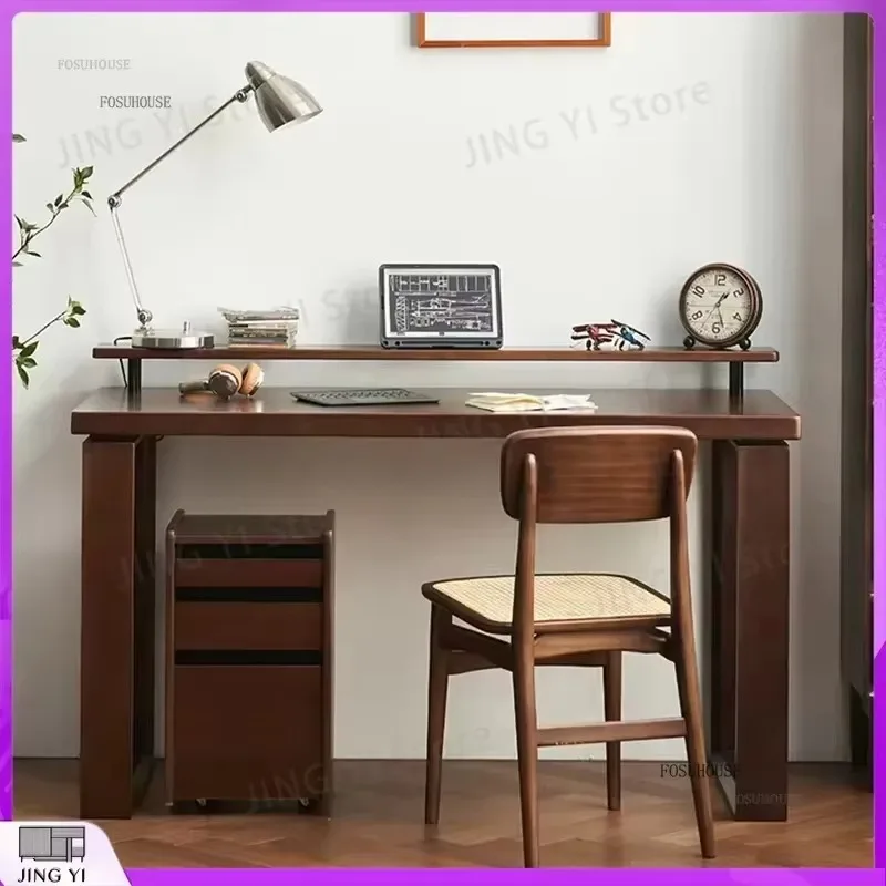 

Solid Wood Computer Desk Nordic Minimalist Home Office Desk for Students Writing Reading Gaming Workstation Ergonomic Study
