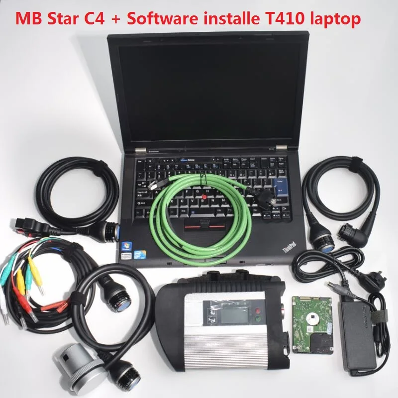 V12/2024 Software in HDD MB Star C4 OBD2 Diagnostic Tools on T410 i5 cpu 4g ram Laptop Multi-languages Work Directly