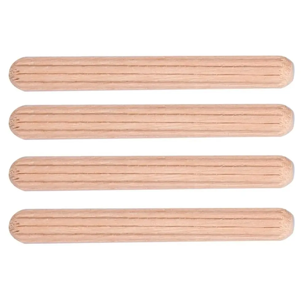 50Pcs Wood Dowel Pins, 6x30mm 6x40mm 6x50mm Fluted Wood Dowels Rods, Wooden Crafts Dowel Pegs