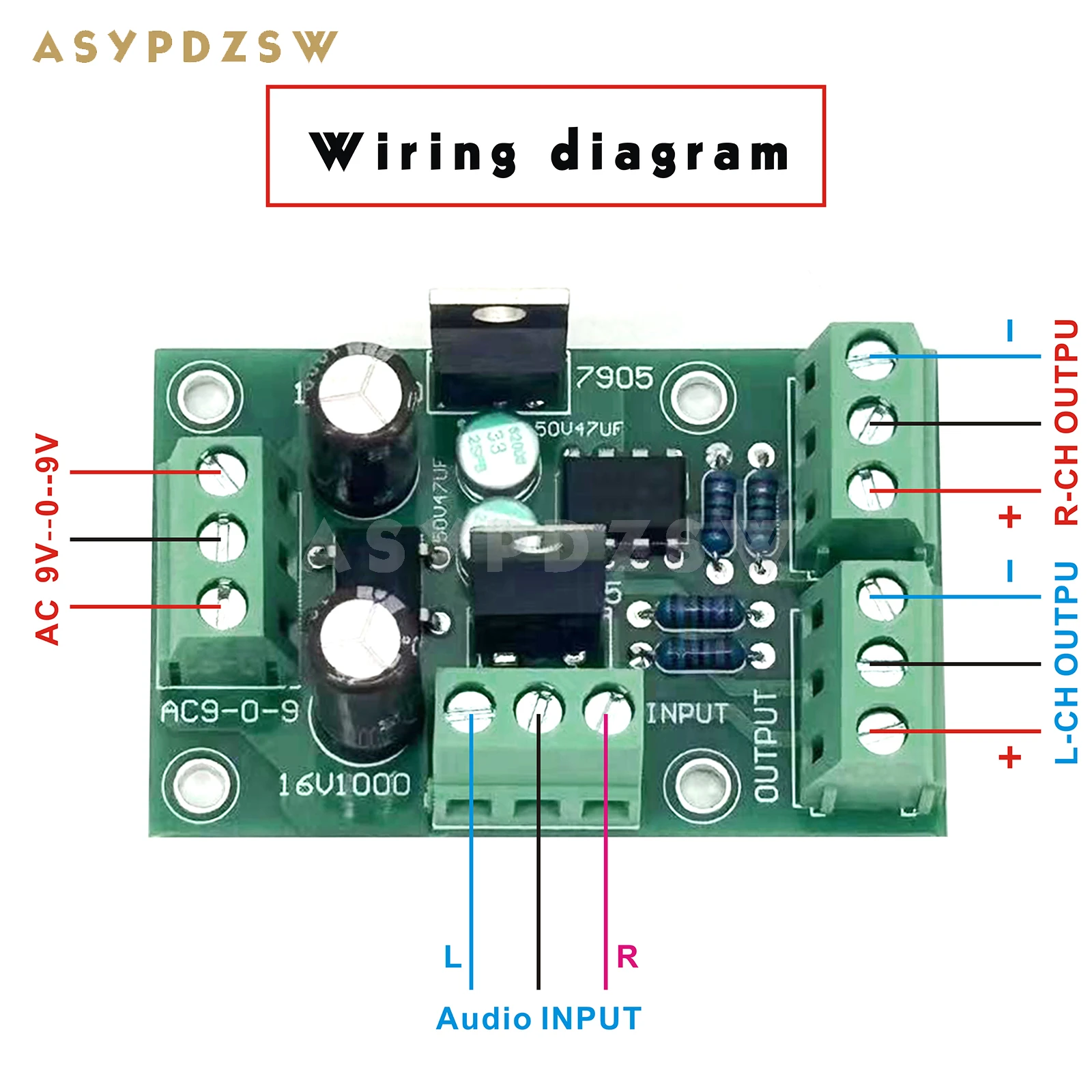 2 CH BTL Adapter bridge a XLR Balance output preamplificatore Balance processor Kit fai da te/scheda finita