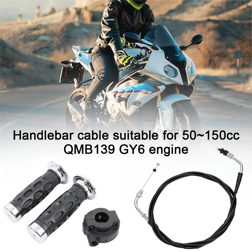 22mm Motorcycle Universal Twist Grip Cable 50-150Cc Handlebar Cable For 50 ~150cc QMB139 GY6 Engines W3T3