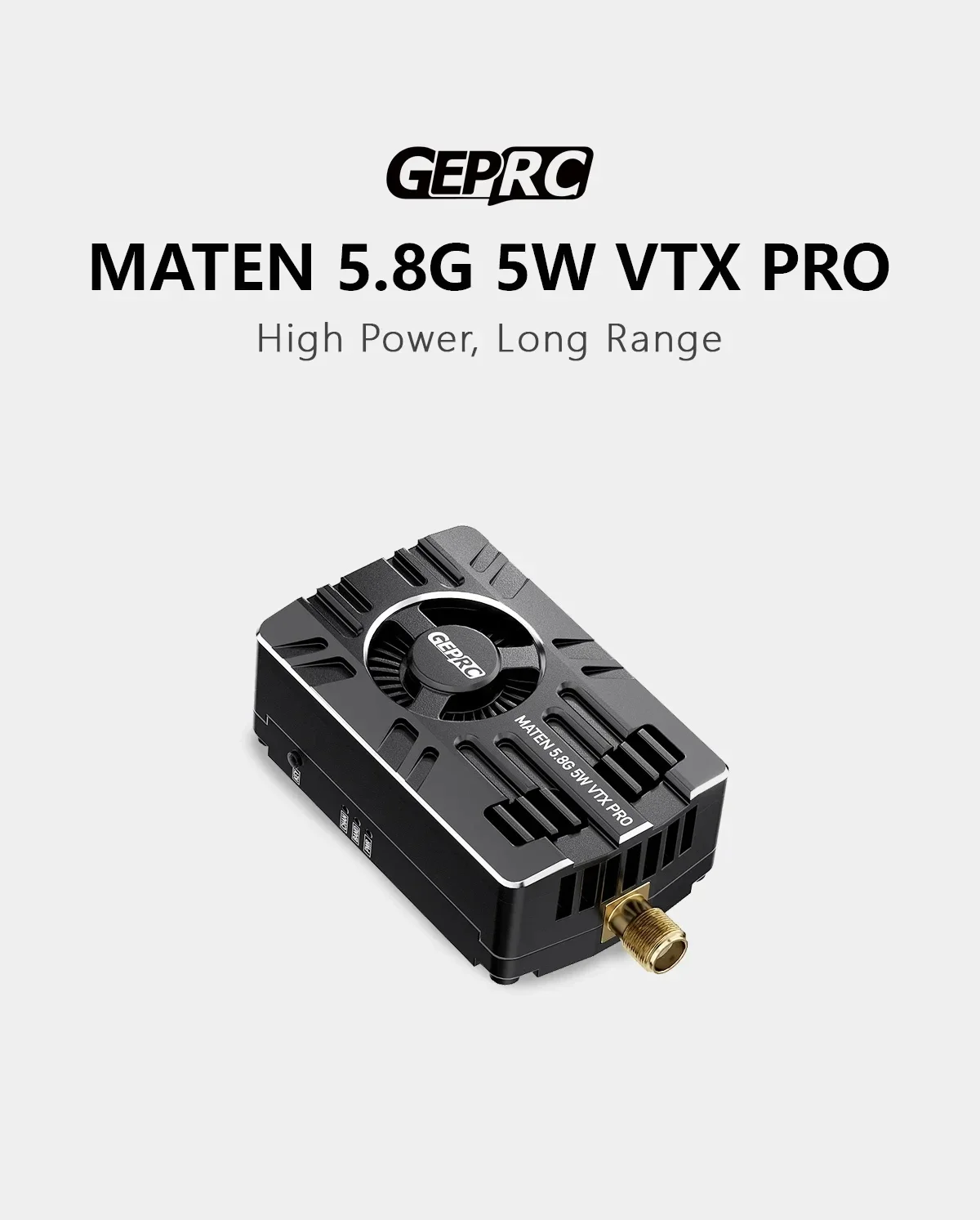 SmCpGEPRC MATEN 5.8G 5W VTX Pro FPV Transmitter 5000mW Long Range 49-5.8GHz 80CH For RC Quadcopter Freestyle Drone DIY Flight Pa