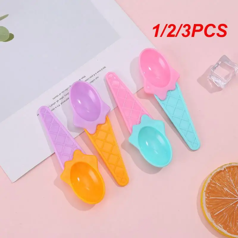 1/2/3PCS Plastic Bowl Great For Ice Cream Party Ice Cream Bowl Spoon Ice Cream Accessories Dessert Scoop Tableware