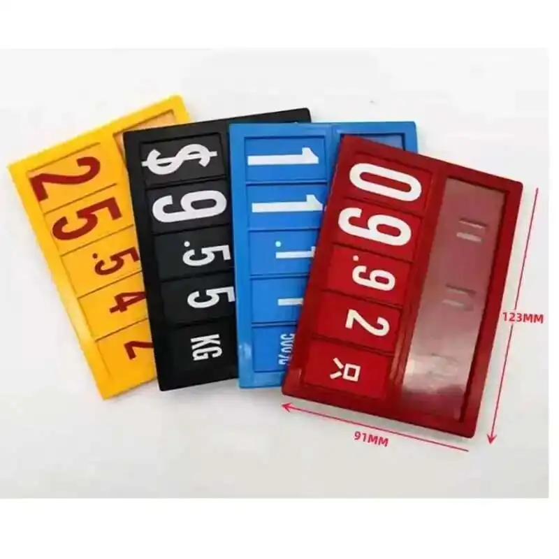 20sets/lot POP Promotion Price Number Sign Display Posted Label Card Plastic Holder Frame Replaceable Supermarket