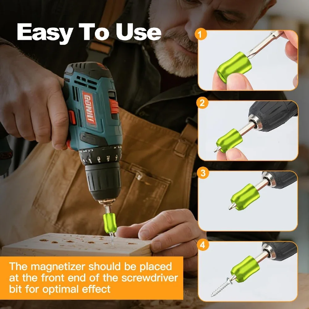 1Pcs Magnetic Drill Bit Holder Ring, Universal Screw Holder for Screwdriver Bits Hex Shank Carpenter Home Repair