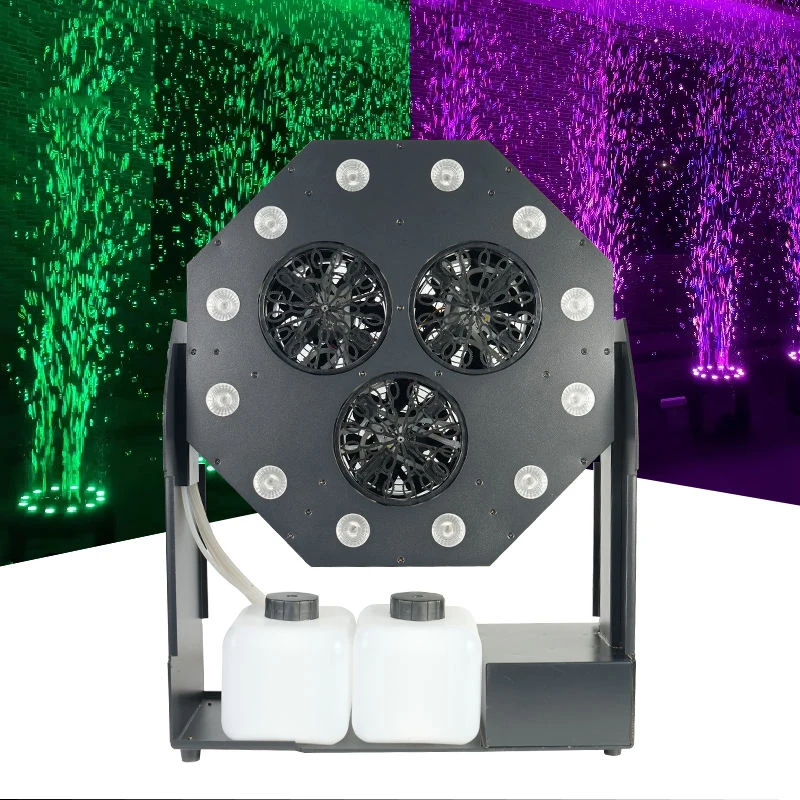 Butoy 120W Mini Bubbles Spraying Machine RGBW DMX Control 12pcs LED 3 Eyes Bubble Machine for Wedding DJ Disco Party Dance Show image 3