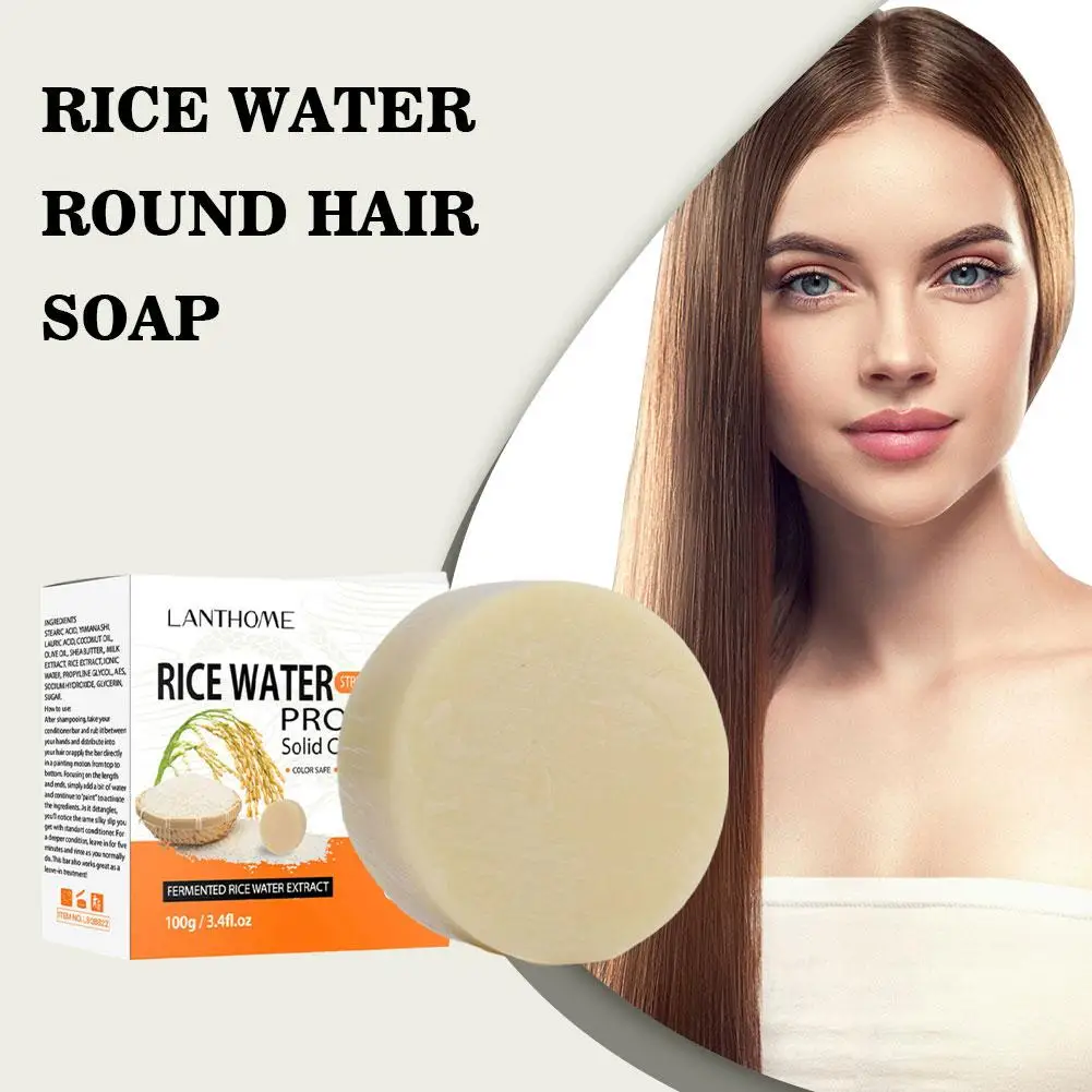 Organic Rice Shampoo Soap Bar Oil Free Conditioning Bar Water Protein Hair Rice Soap Soap Nourishing Anti-loss J7N8