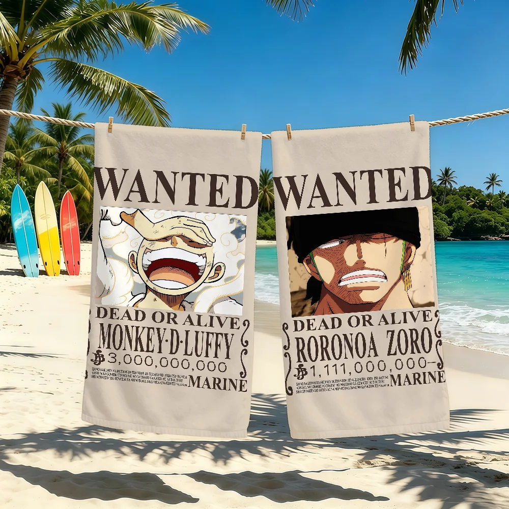Anime O-ONE P-PIECE-ES Reward Order Towel For Outdoor Camping Beach Towel Super Absorbent Quick-Drying Summer Towel