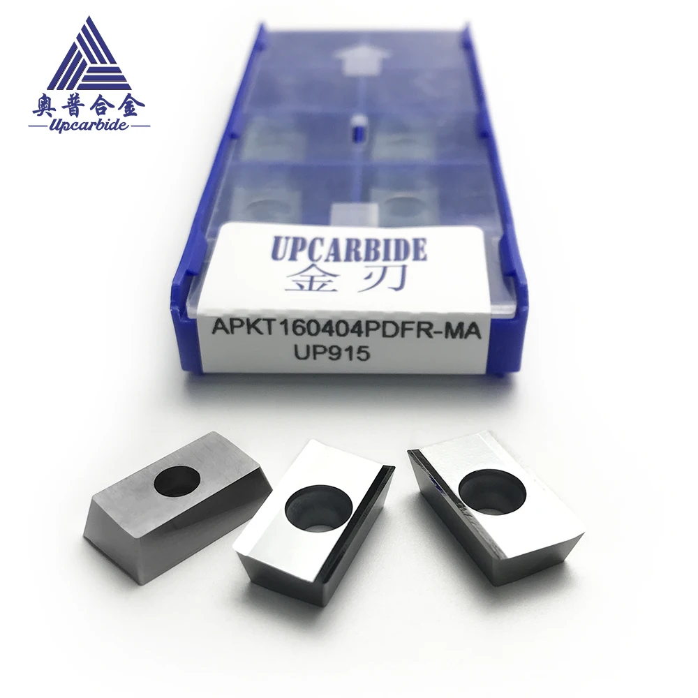 APKT1604PDFR-MA Carbide Inserts (Grade UP915) 10pcs/Box for CNC Lathe Tools - Customizable OEM Support