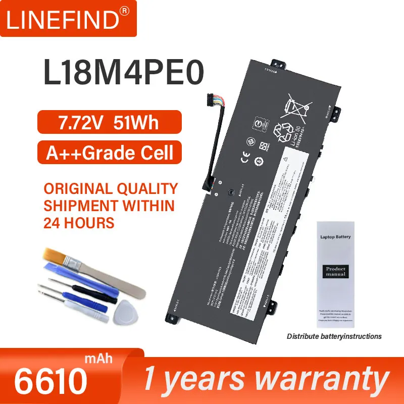 L18M4PE0 L18L4PE0 Laptop Battery For Lenovo Yoga C740-14IML 81TC000JUS Series 5B10W67185 5B10U40210 5B10W67296 51WH