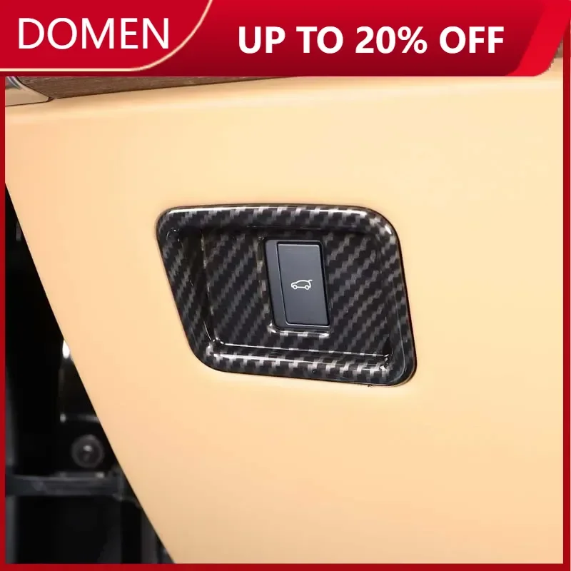Interrupteur de porte arrière électrique d'intérieur en Fiber de carbone ABS, cadre décoré, pour Land Rover Range Rover Sport Vogue L460 2023
