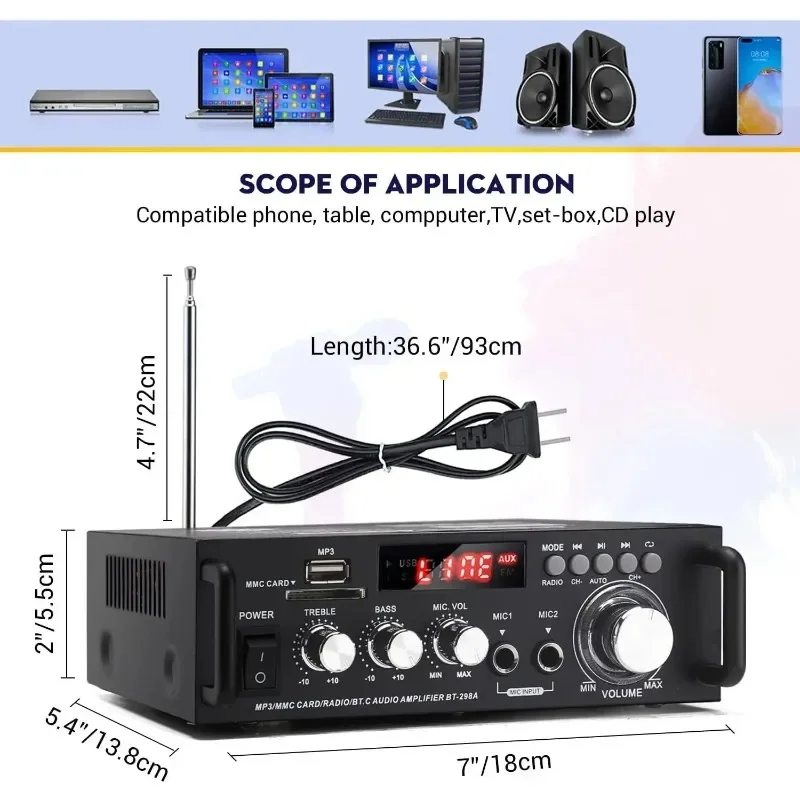

300 Вт + 300 Вт цифровой стерео усилитель мощности канал цифровой HIFI аудио дисплей домашние цифровые усилители аудио