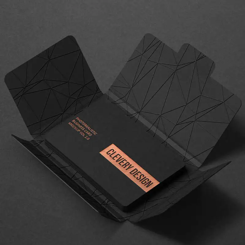 Double Sided Custom Gold Foil Business Cards 300gsm Thick Cardstock Luxury Personalized Name Visiting Cards Wholesale Printing