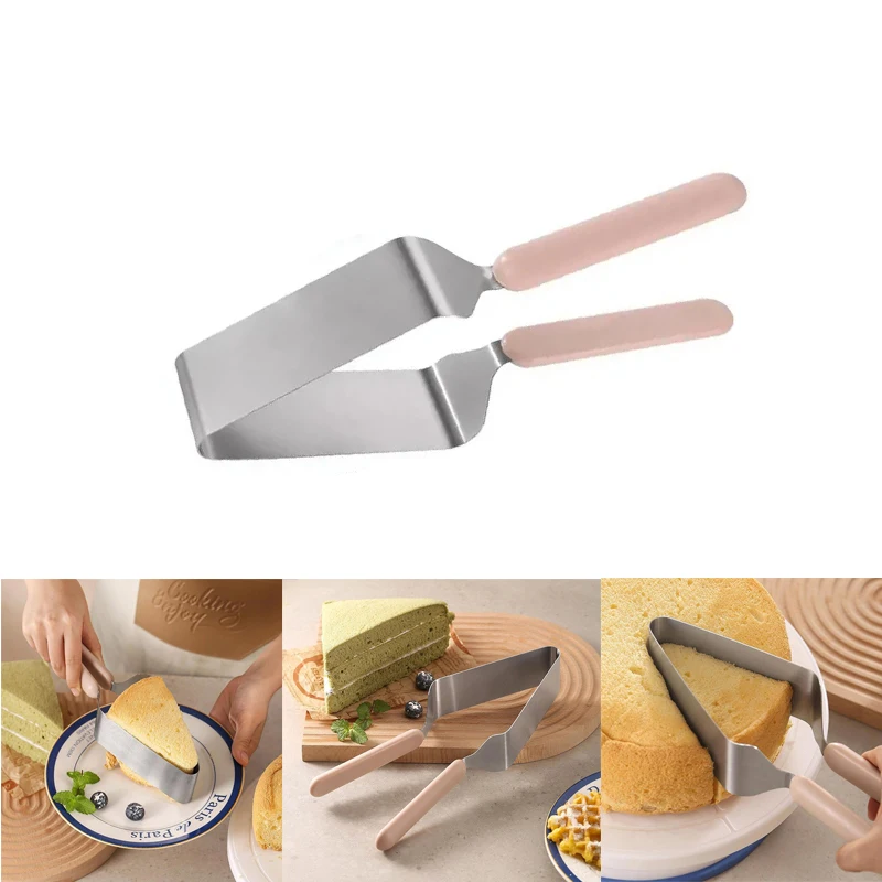 Triangular Stainless Steel Cake Slicer Dessert Shop Cutter Fudge Dessert Slicing Processing Easy To Clean Birthday Kitchen Tools