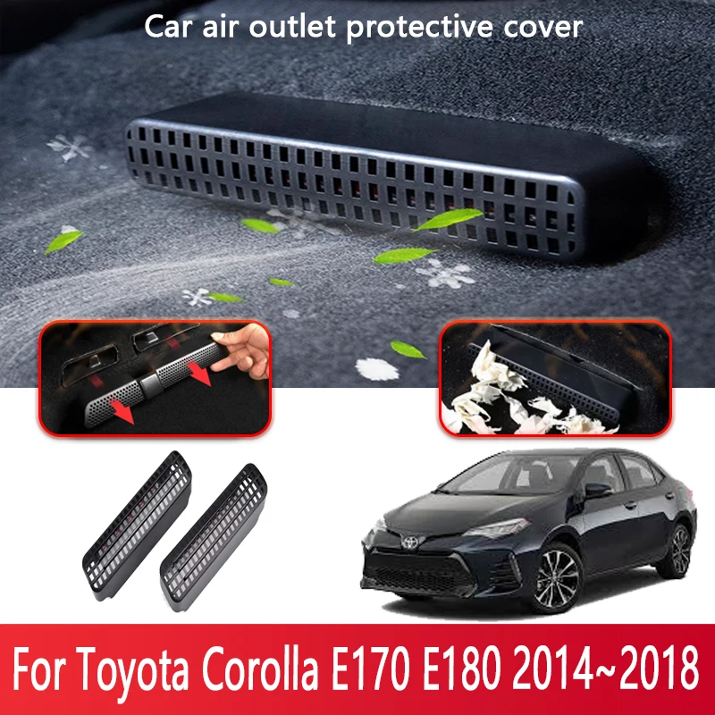 

Car Air Vent Covers For Toyota Corolla E170 E180 2014~2018 Seat Air Conditioner Duct Outlet Dustproof Cover Interior Accessorie