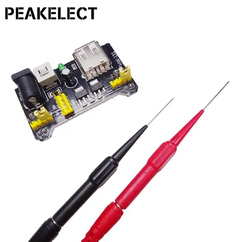 Peakelect P1947 46Pcs Multimeter Meetsnoeren Kit 4Mm Banaan Plug Met Draad Piercing Probes Punctie Naald Alligator Clip 1000V