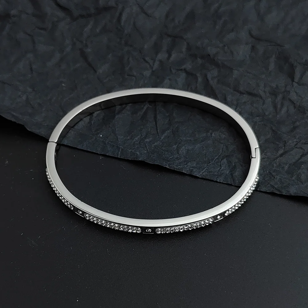 New baby's breath zircon O-shaped opening adjustable bracelet, high-quality gold-plated women's bracelet, wedding party jewelry view 4