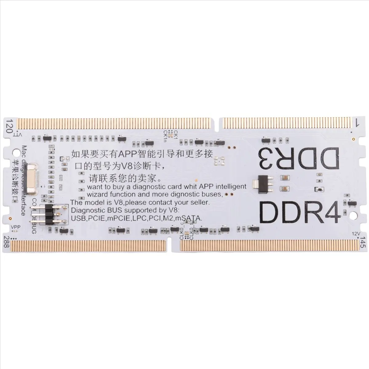 A46U Laptop/Desktop Motherboard Memory Slot DDR3/DDR4 Diagnostic Analyzer Test Card Notebook for DDR3/4 Repair