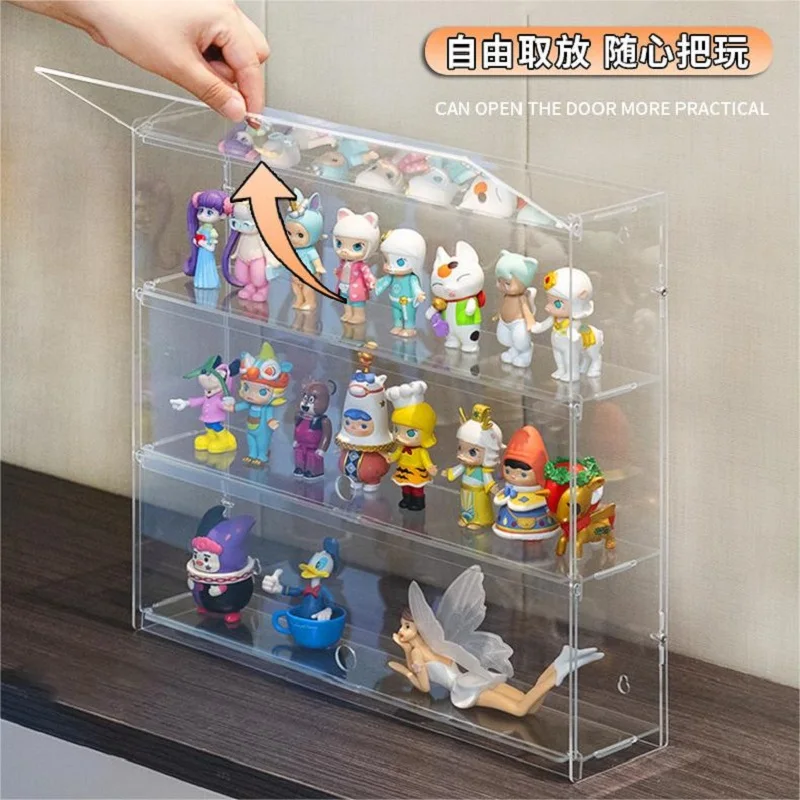 Transparent Acrylic Display Shelf, Multilayer Toys, Car Model Dust Storage Box, Desktop Vertical Display Cabinet