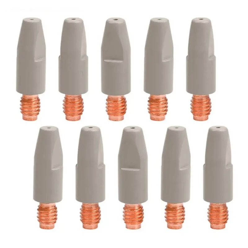 ABNO-10PCS 24KD Welding Contact Tips Coating Protect M6 Gas Nozzle Tip 0.8Mm MIG Welding Torche Welding