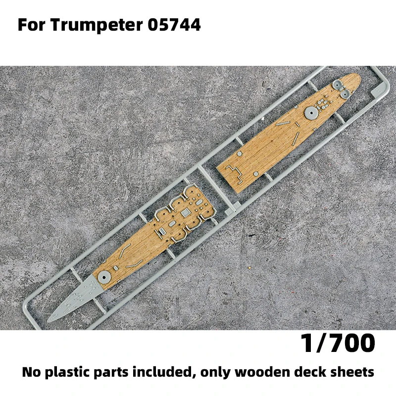 Modell-Upgrade-Teile: Lasergeschnittene Holzdeckplatte mit selbstklebender Ankerkette für TRUMPETER 05326 05744 USS 36/35 1/350 1/700 – Detail 2