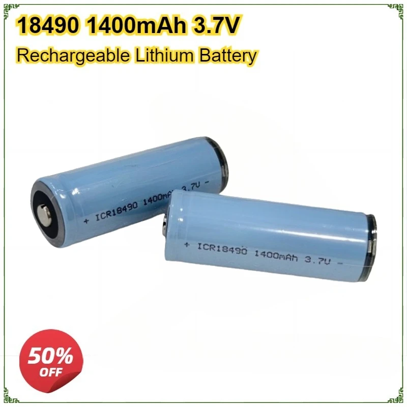 

2pcs/lot ICR18490 1400mAh 18490 Rechargeable Lithium Battery 3.7V 18500 Replacement Battery