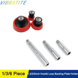 1/3/6 Pcs Hook& Loop Backing Plate Holder 1.2/2/3inch with M14 Thread Rotary Polisher Extension for Car Care Detailing Polishing