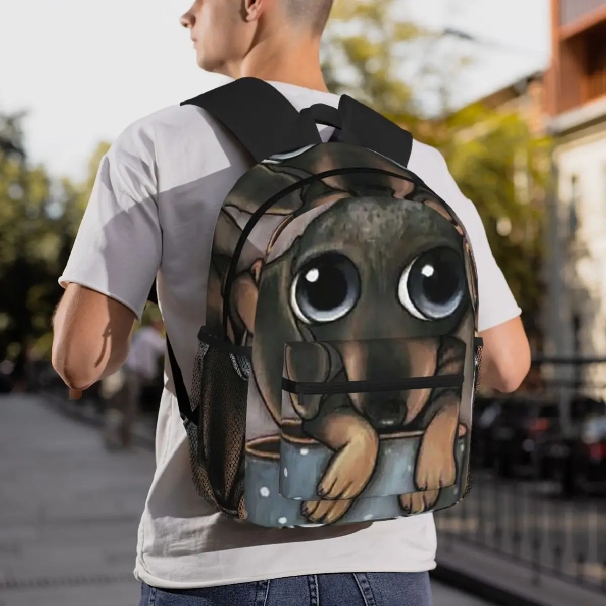Dachshund Cup Love Sausage Wiener Badger Dogs Backpack Student BookBag Kids School Bag Computer Shoulder Bags for Boys Girls