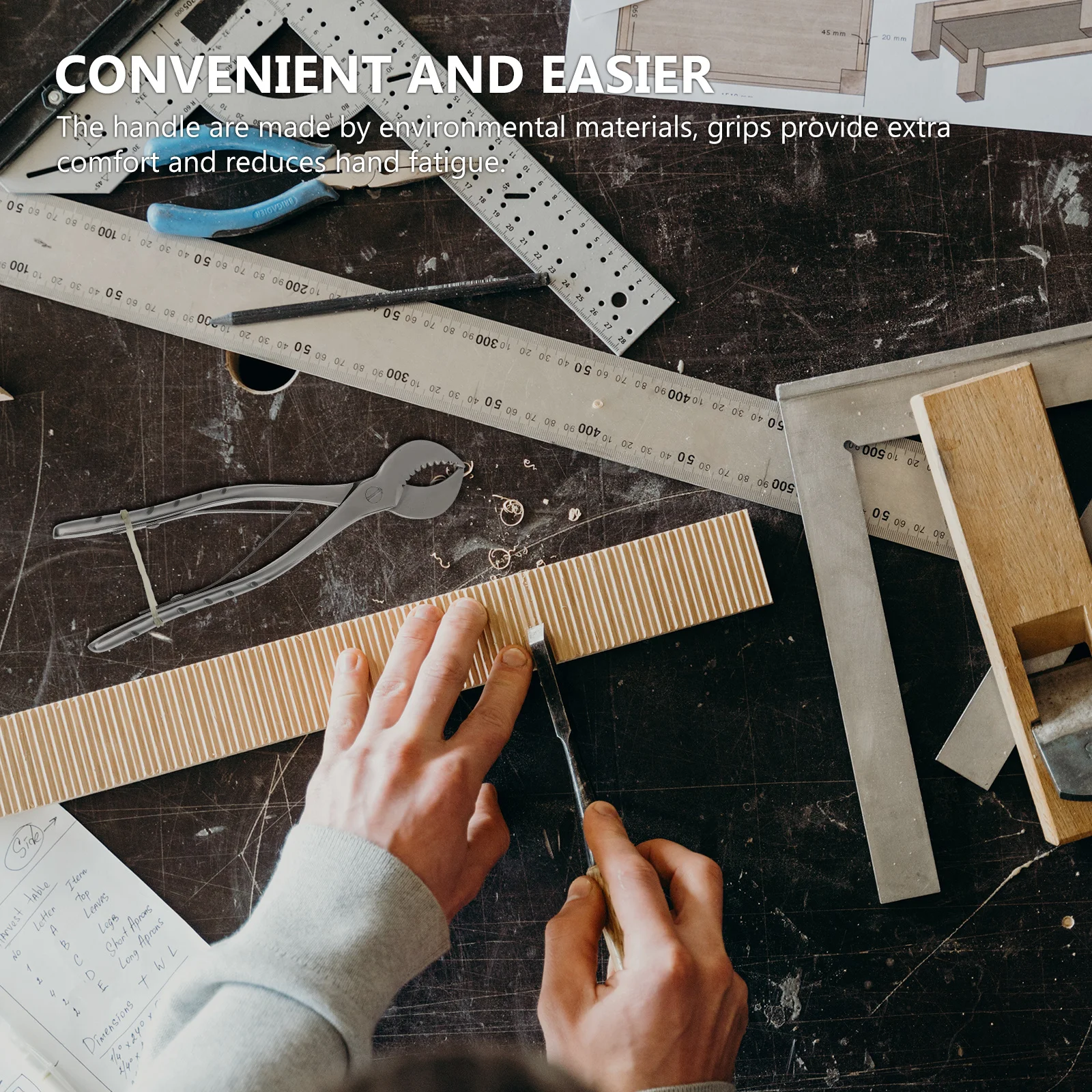 Wood Splitting Plier Multi-Purpose Tool with Comfort Grip Environmental Handle for Easy Use in Wood Processing Compact Tool