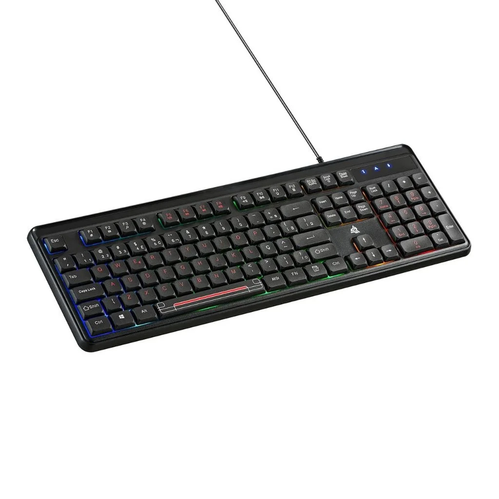 Teclado Gamer Para Computador Led Rgb Usb Abnt2 Multimida