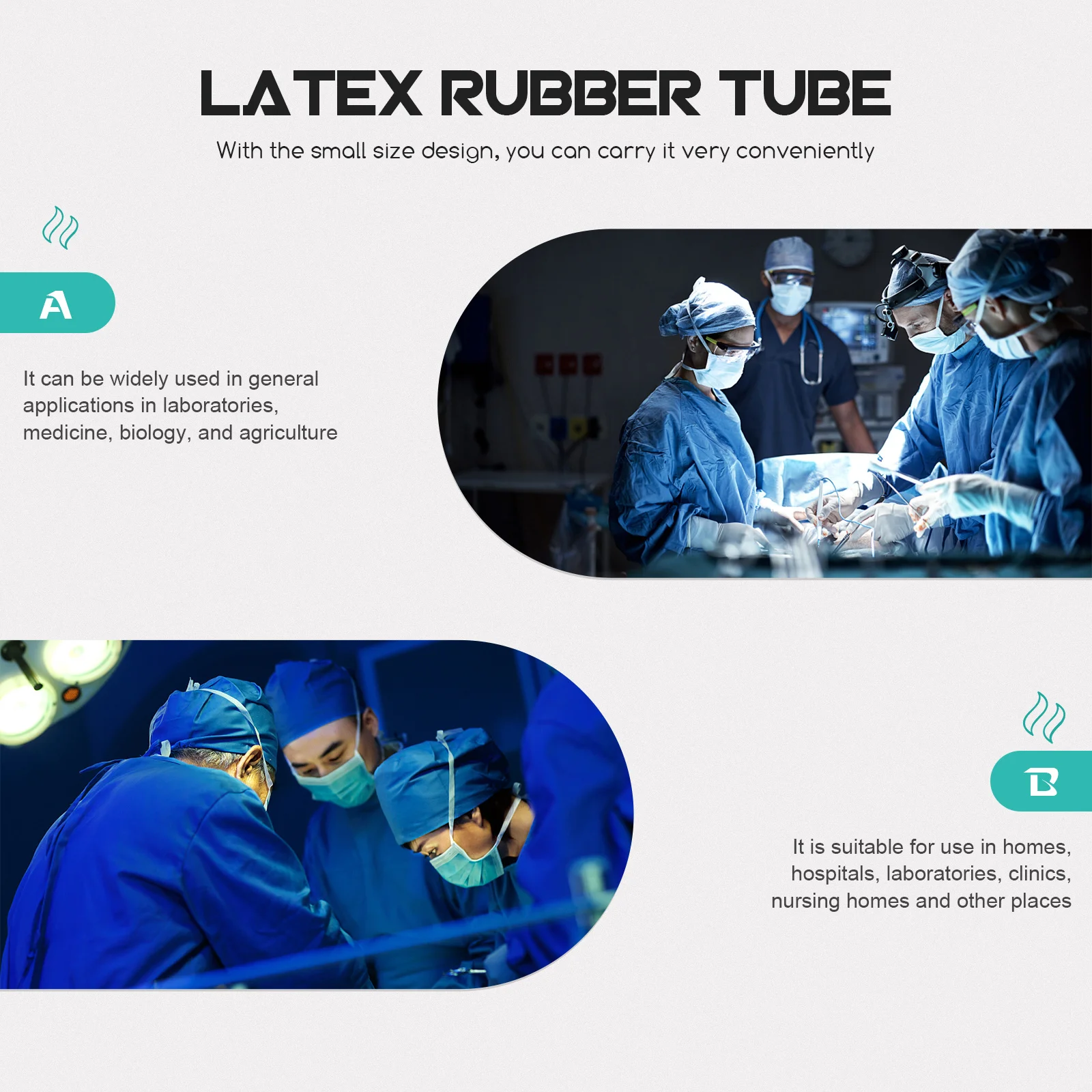 

1Pcs Elastic Latex Rubber Tube Medical Hose High Quality Durable for Laboratory Clinic Hospital Applications Medical Hose